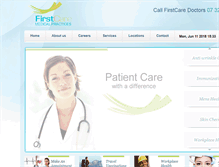 Tablet Screenshot of firstcaredoctors.com
